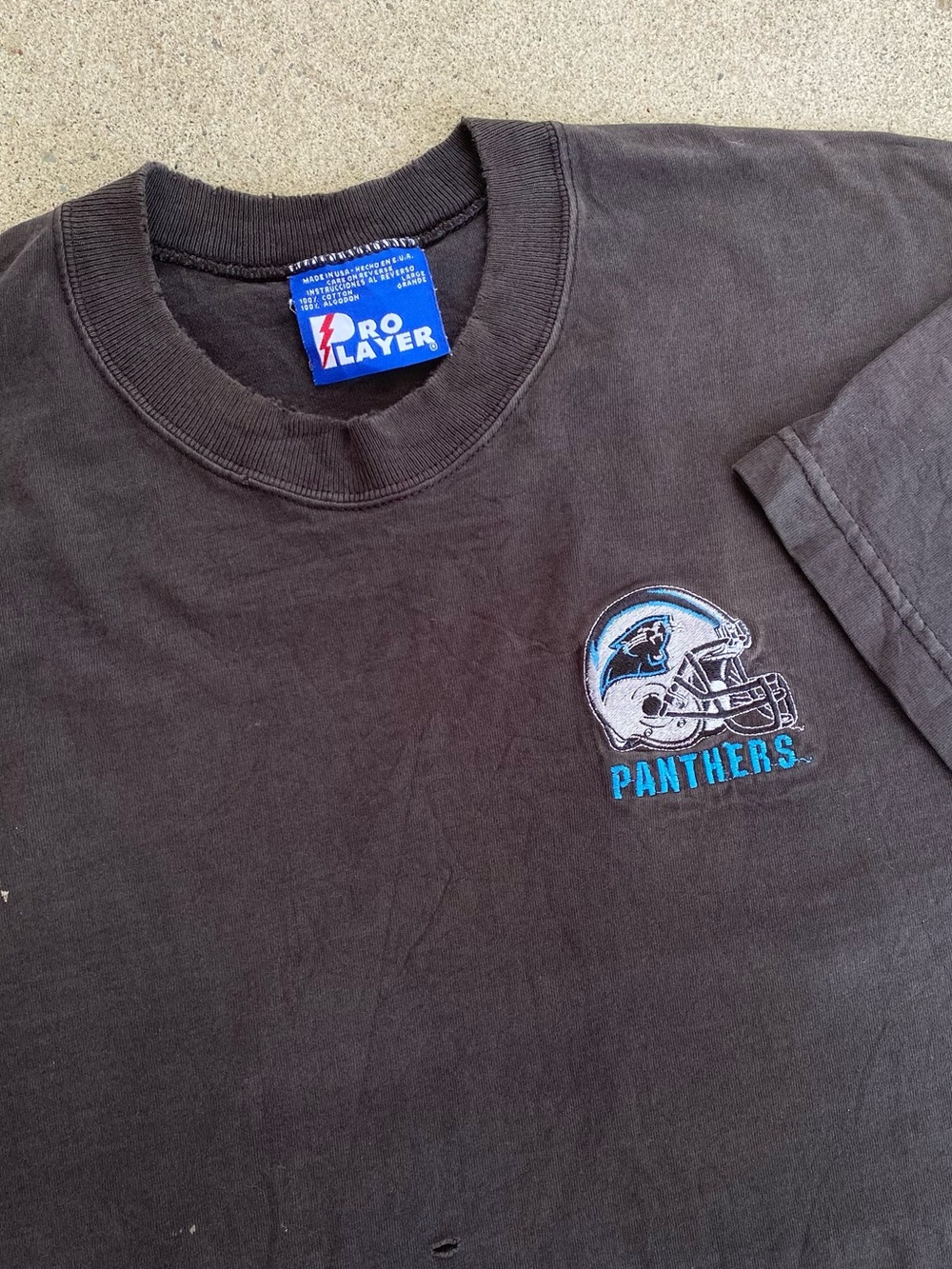 90s Pro Player Panthers NFL Football Distressed Tee Shirt